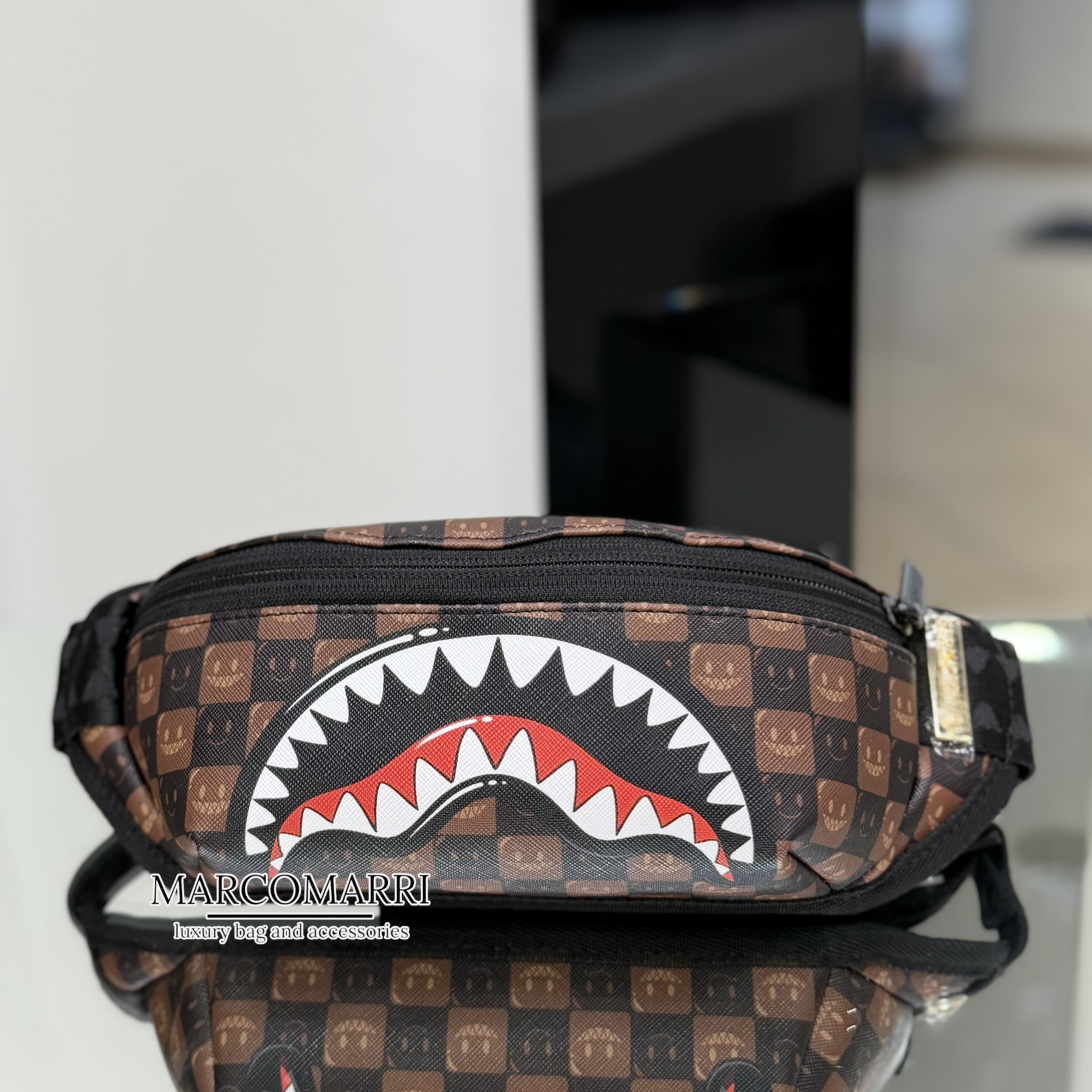 Sprayground marsupio Shark In Paris Wtf Bubble Brown Chek