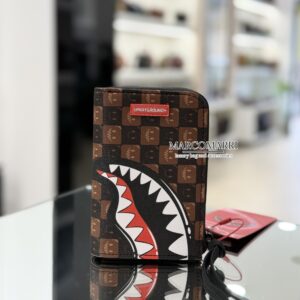 Sprayground portafoglio Shark In Paris Wtf Bubble Brown Chek
