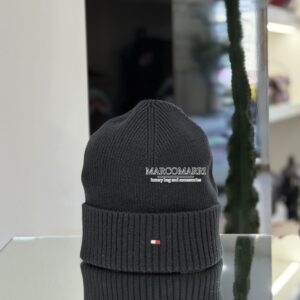 Tommy Hilfiger Berretto con bandierina ricamata black