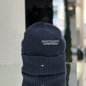 Tommy Hilfiger Berretto con bandierina ricamata blu