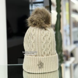 Liujo Cappello in maglia con pompon burro